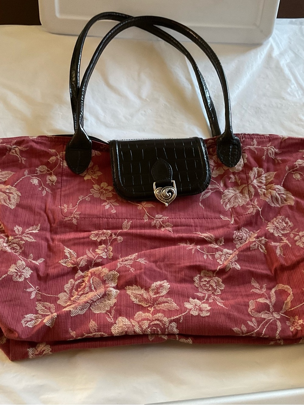 Brighton Shoulder Tote Bag with Leather Flap Straps